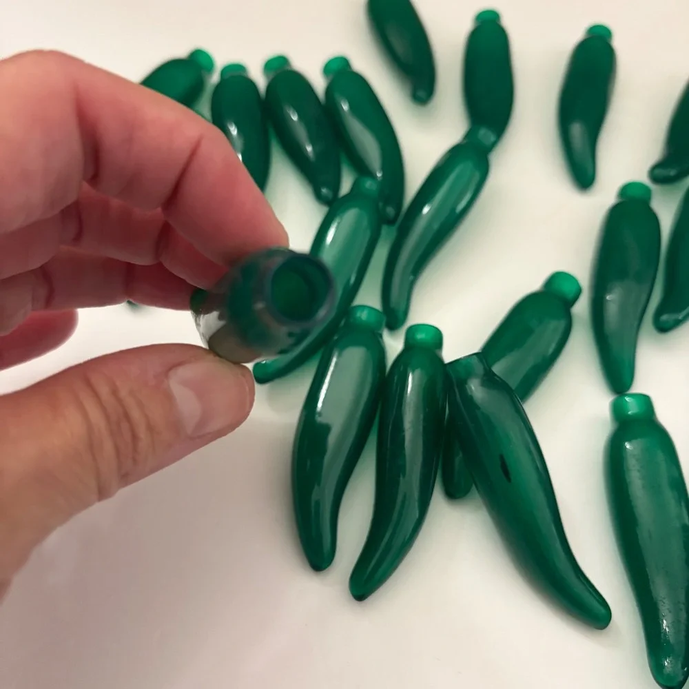 Vintage Green Chili Pepper Light Covers Jalapeno Party Decor Set 20pc